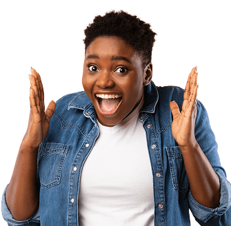Excited person